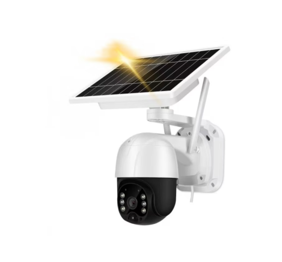 Camera de Supraveghere, AT PERFORMANCE ®, cu Incarcare Solara 4G- SIM, 3 MP, FullHD, Rotire din Aplicatie, 6 acumulatori inclusi, alarma miscare, Interior si Exterior Rezistenta la apa, Alba